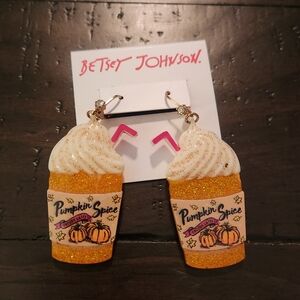 Betsey Johnson Pumpkin Spice Earrings